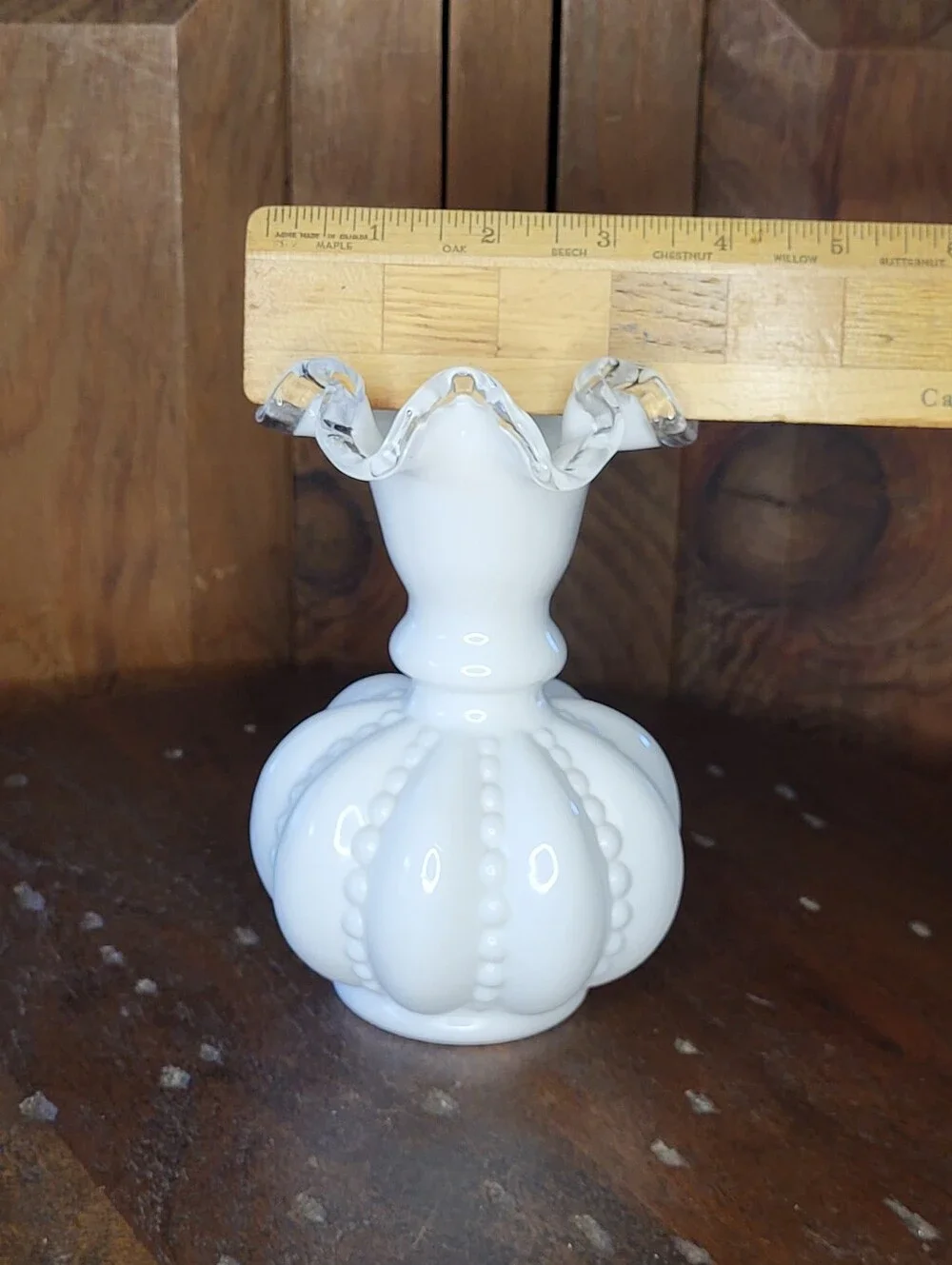 Fenton Beaded Melon Vase